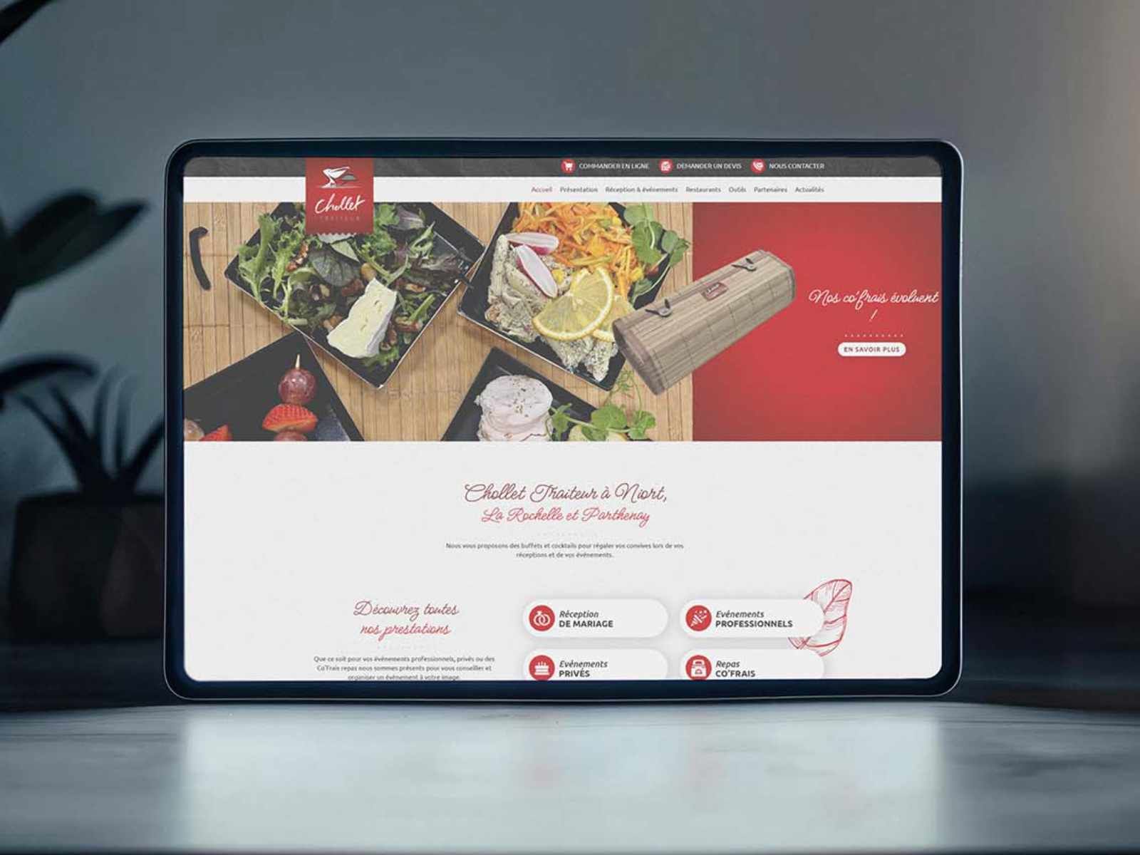 Mockup de Chollet traiteur